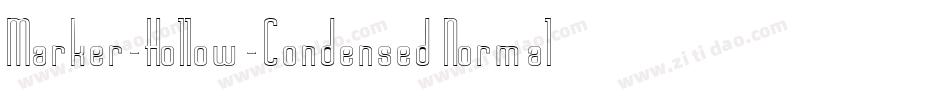 Marker-Hollow-Condensed Normal字体转换
